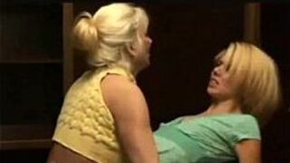 Hot blonde MILF destroys her pussy - porn video