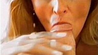 Blonde MILF blowjob POV - porn video