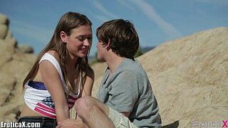 EroticaX Romantic couple making love for the first time - porn video