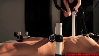 BDSM bondage sub flogged hard while tied down - porn video