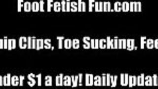 Teasing our horny roommate with our feet - porn video